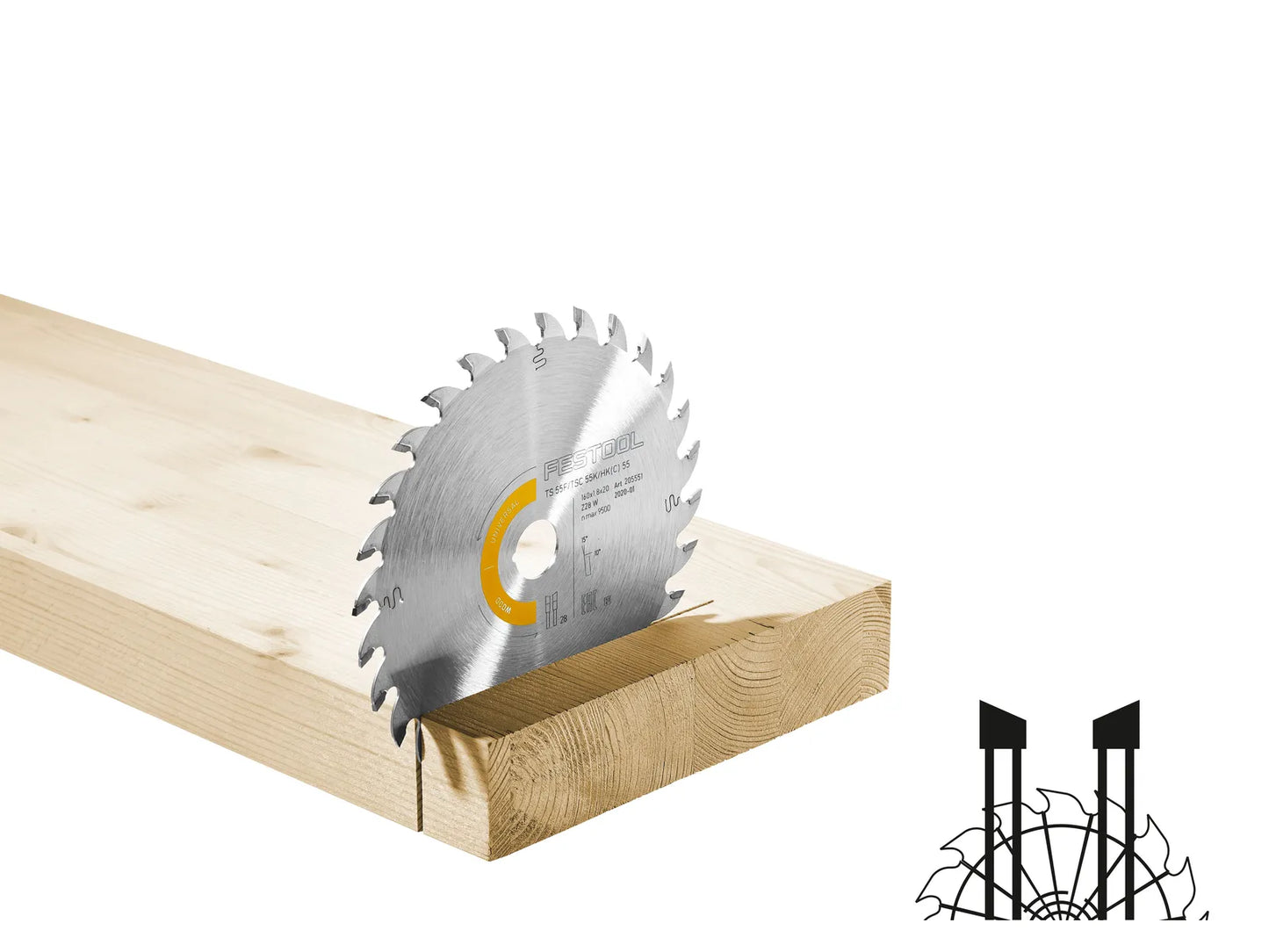 Festool 205560 Wood Universal 28 Tooth Saw Blade