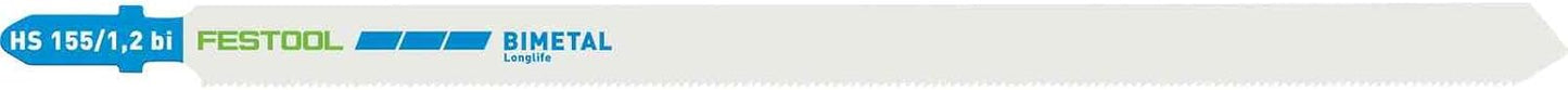 Festool 204337 HS 155/1.2 BI Metal Cutting Jigsaw Blade 5 Pack