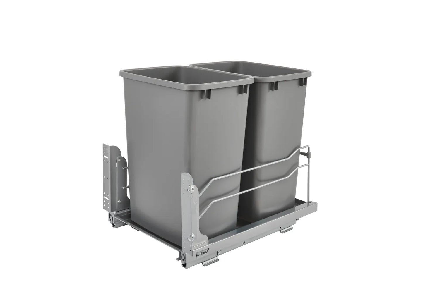 Rev-A-Shelf 53WC Steel Bottom Mount Waste Bin Pull Out with Soft-Close Slides