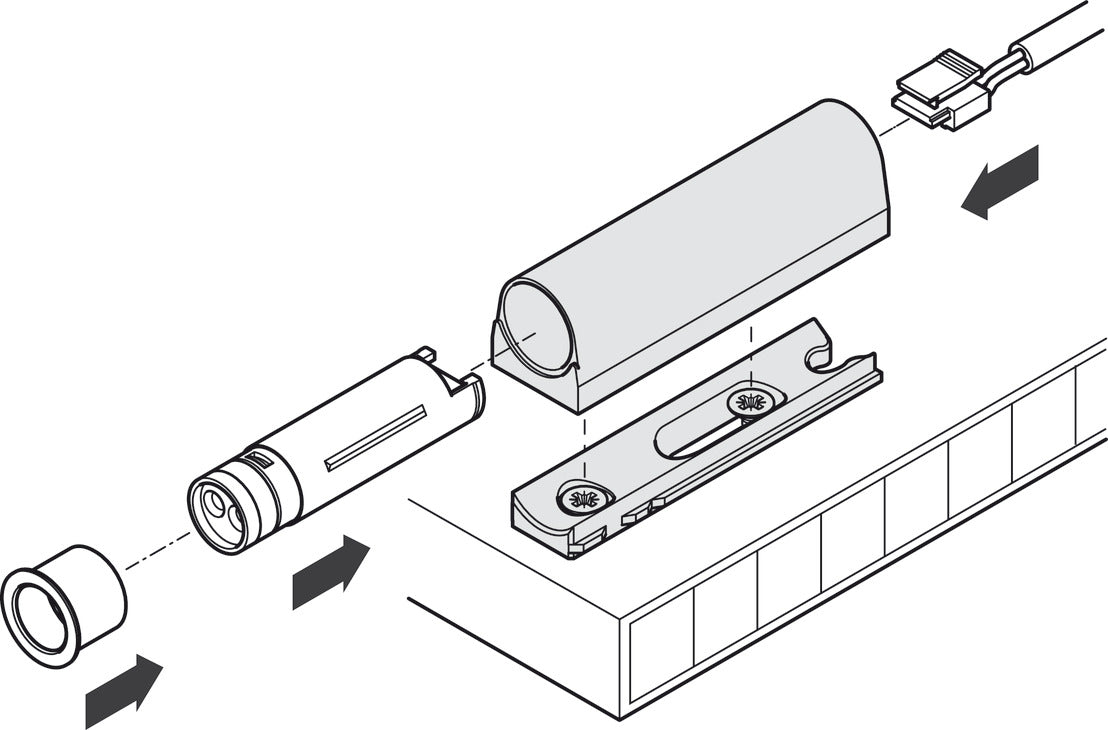 Surface Mount Light Switch Housing, for Häfele Loox Door and Motion Sensor Switches