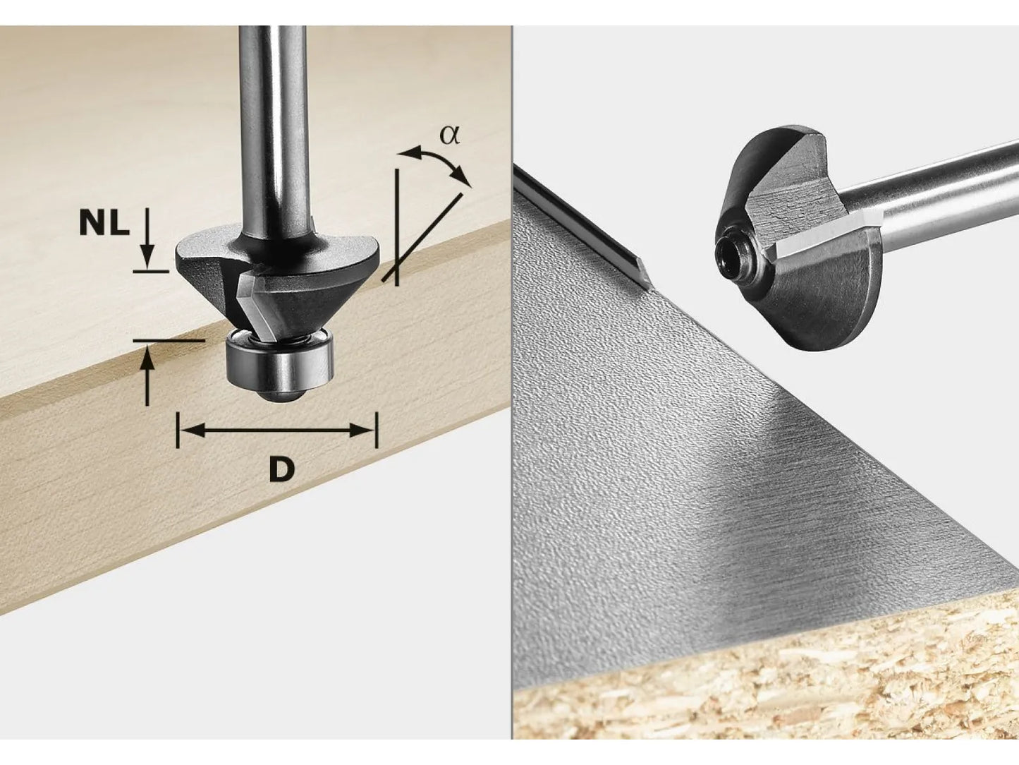 Festool 499800 HW Chamfer Router Bit