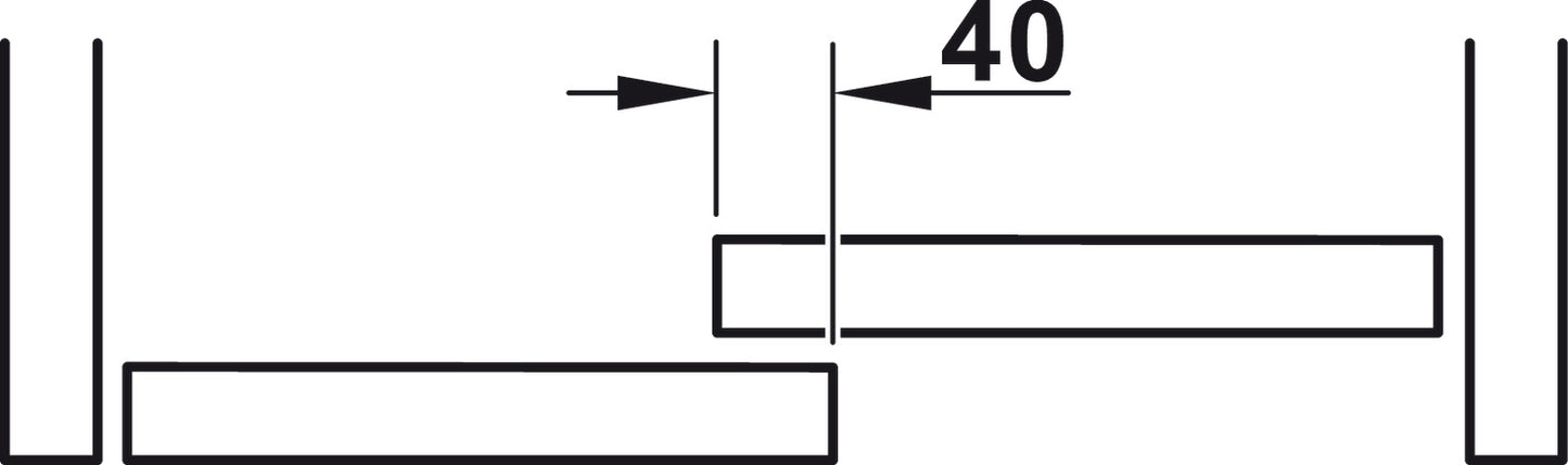Hafele Slido F-Line15 55A Sliding Door Hardware, Three Door Set, Without Height Adjustment, For Door Weight 55 kg
