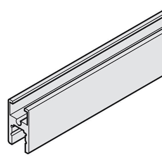 Hafele Glass Door Upper/Lower Profile, for Slido F-Line21 12/20 D, 2500 Length