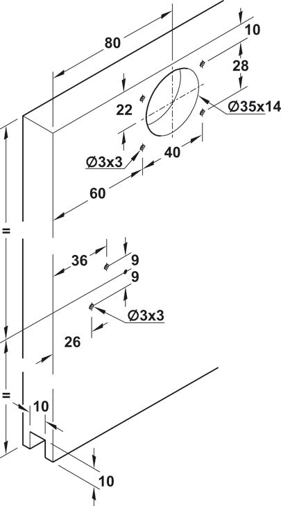 Hafele HAWA Clipo 26 H IF Sliding Door Hardware, Set