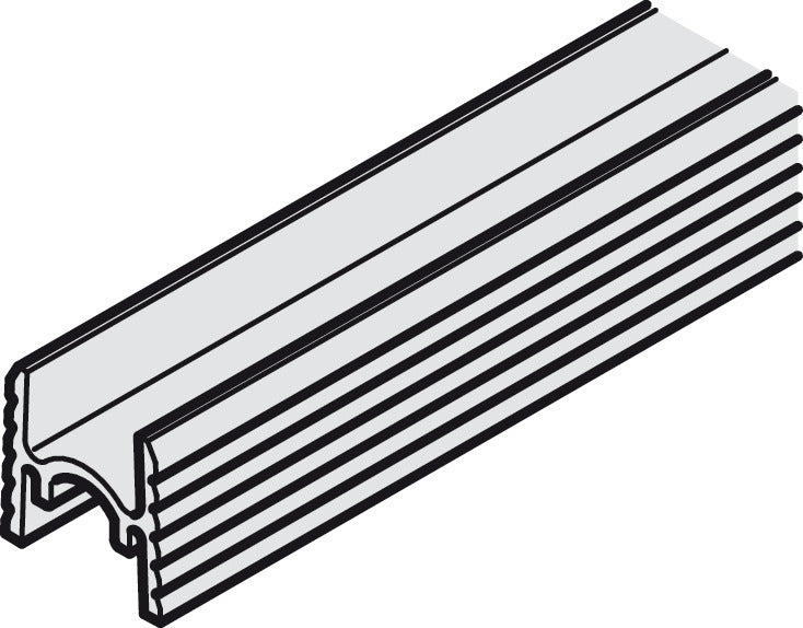 Hafele Aluminum Single lower Guide Track, for Hawa Clipo 26 H IF, Glue Mounting, 2500 mm length