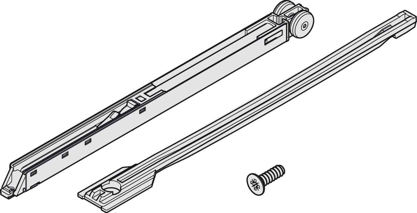 Hafele Plastic Soft Closing Mechanism, Set of Two, For Hawa Clipo 26 H/HM IF, Screw Mounting (34-57 lbs.)