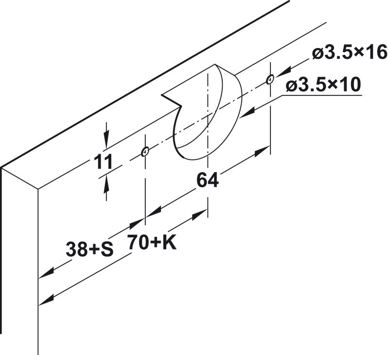Hafele HAWA Clipo 16 H MF Sliding Door Hardware, for door weight up to 16 kg (35 lbs.)