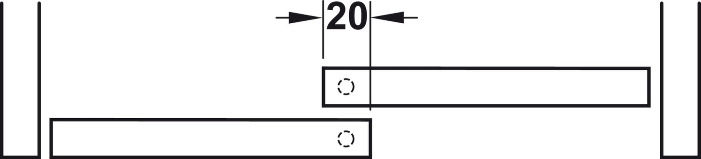 Hafele HAWA Clipo 16 H IF Sliding Door Hardware, for door weights up to 16 kg