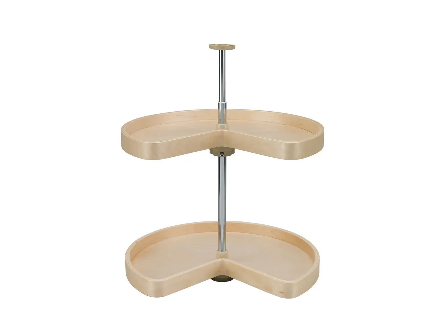 Rev-A-Shelf Banded Wood Kidney-Shaped Lazy Susan 2-Shelf Set