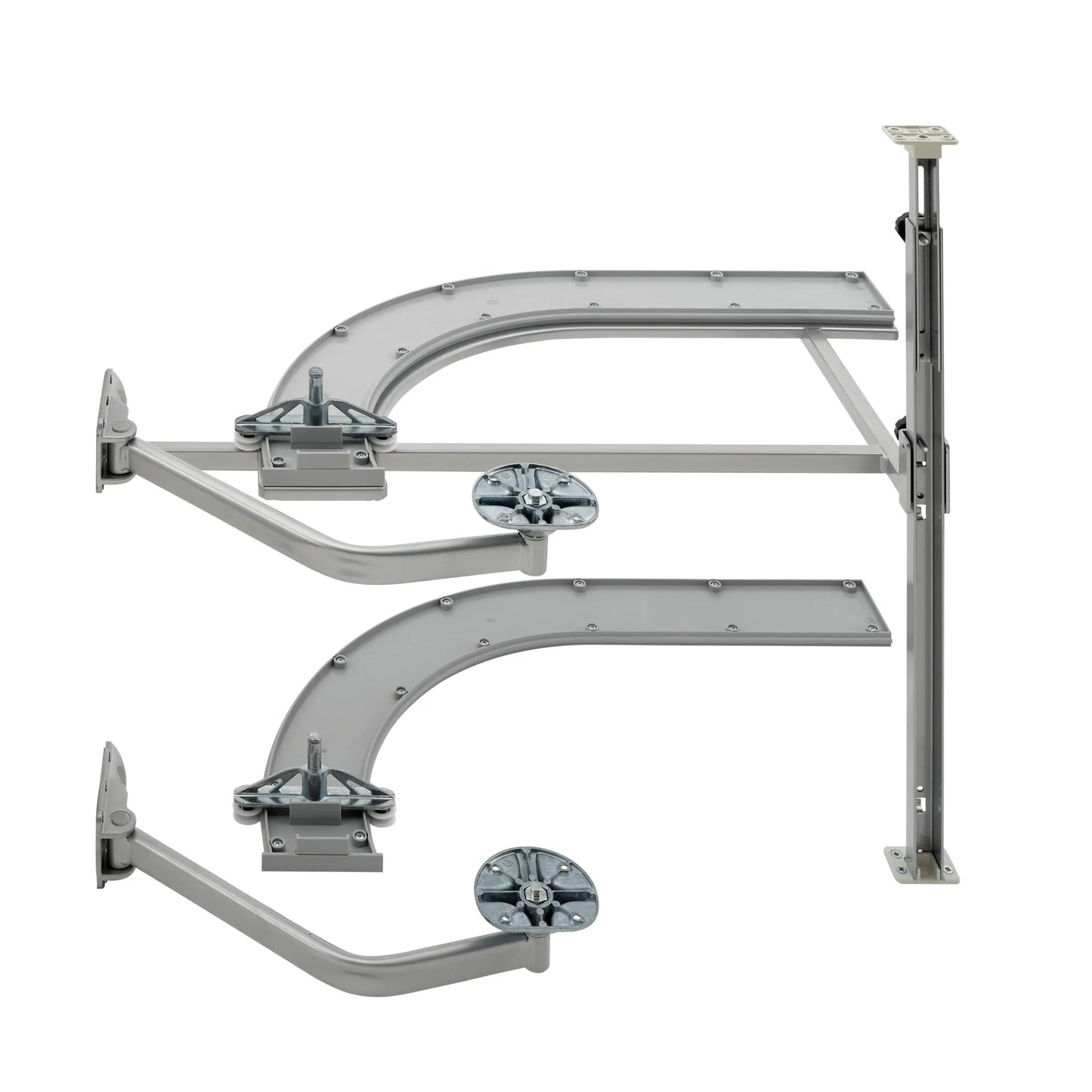 Rev-A-Shelf Cloud Contemporary Blind Corner Optimizer, Natural Maple Two-Tier Solid Bottom Shelf for Left Opening/Blind Right Corner Cabinet with 15" Opening