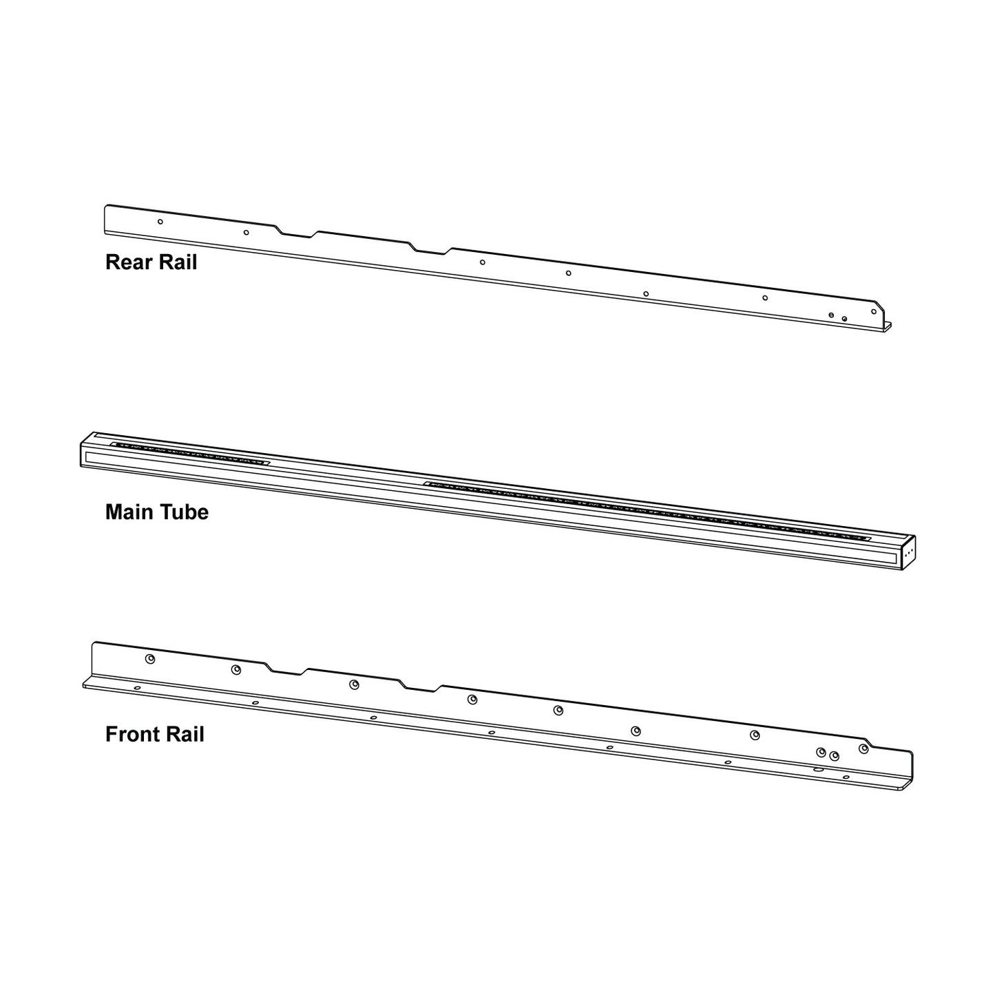 Sawstop Industrial Rails Assembly