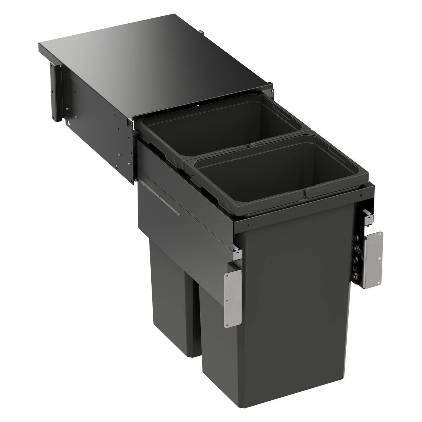Vauth Sagel ENVI® Space XX 31 Quart Full Height Top Mount Waste Bin Pull Out with Soft Close, Double Bin (for 15" Face Frame Cabinet Opening, 18" Cabinet Width)