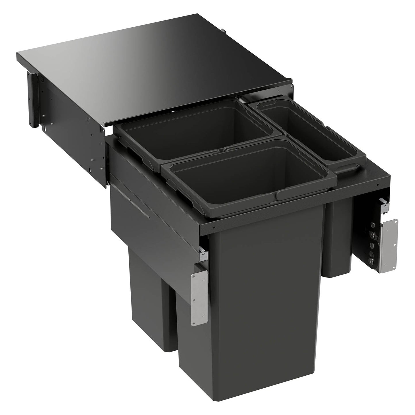 Vauth Sagel ENVI® Space XX 31 Quart Full Height Top Mount Waste Bin Pull Out with Soft Close, Triple Bin (for 21" Face Frame Cabinet Opening, 24" Cabinet Width)