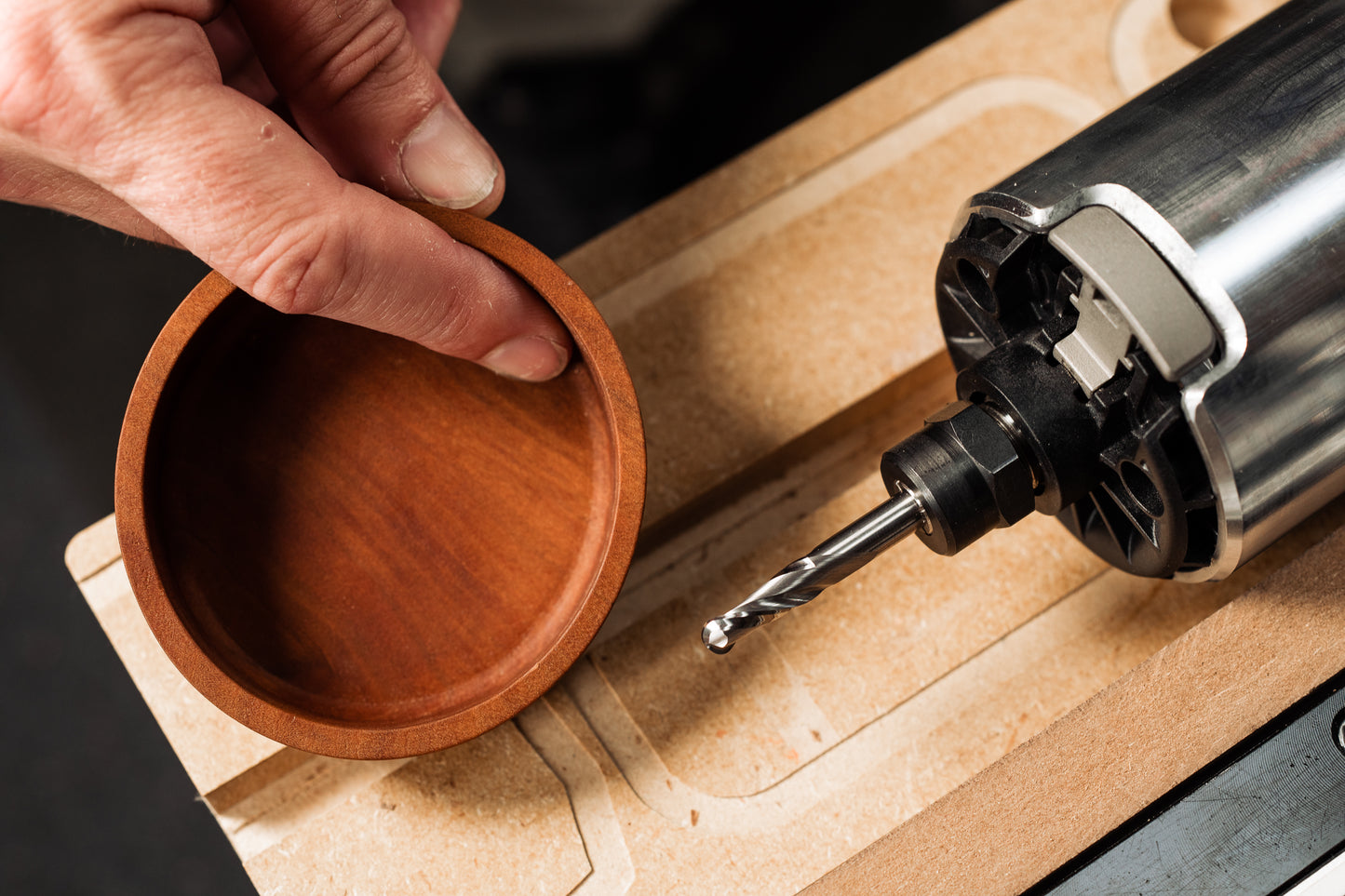 Shaper Tools ¼” X ¾” Up-Spiral Ball Nose Router Bit