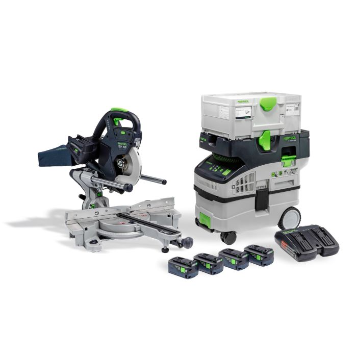 Festool 578212 Combo Miter Saw and Dust Extractor Set, CTC Midi/KSC 60/SYS 18V