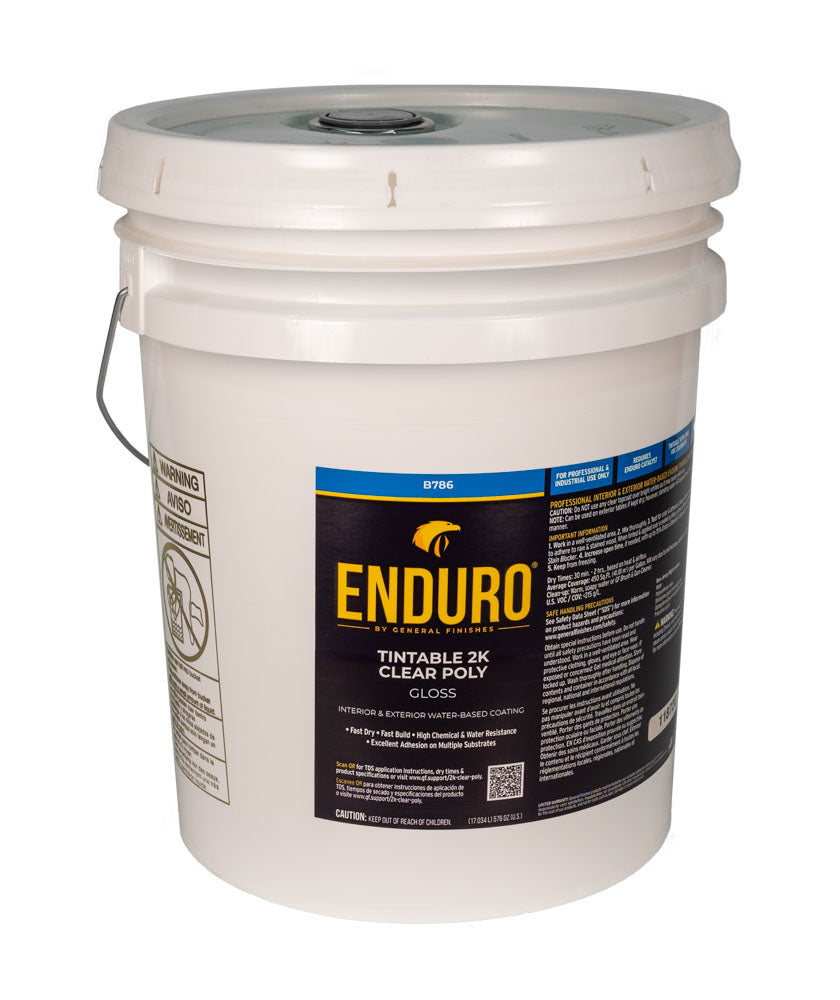 General Finishes Clear 2K Poly Top Coat, Water Based (Catalyst Included)