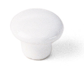 02842 White Knob, Porcelain Collection - Laurey