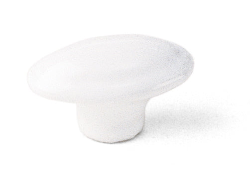 03501 Oval White Knob, Porcelain Collection - Laurey
