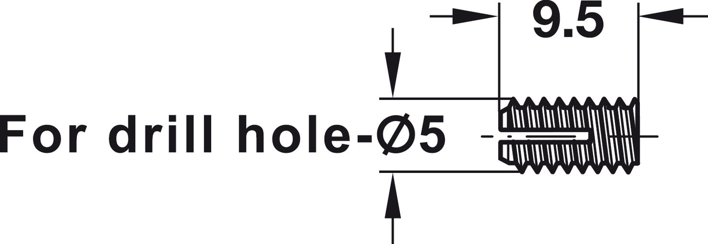 Hafele Spreading Dowel without Collar, Nylon