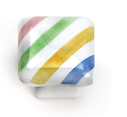 08350 Square Knob, Porcelain Collection - Laurey