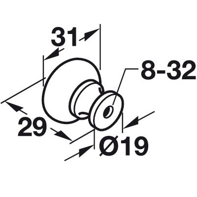 Hafele Bolognini Knob