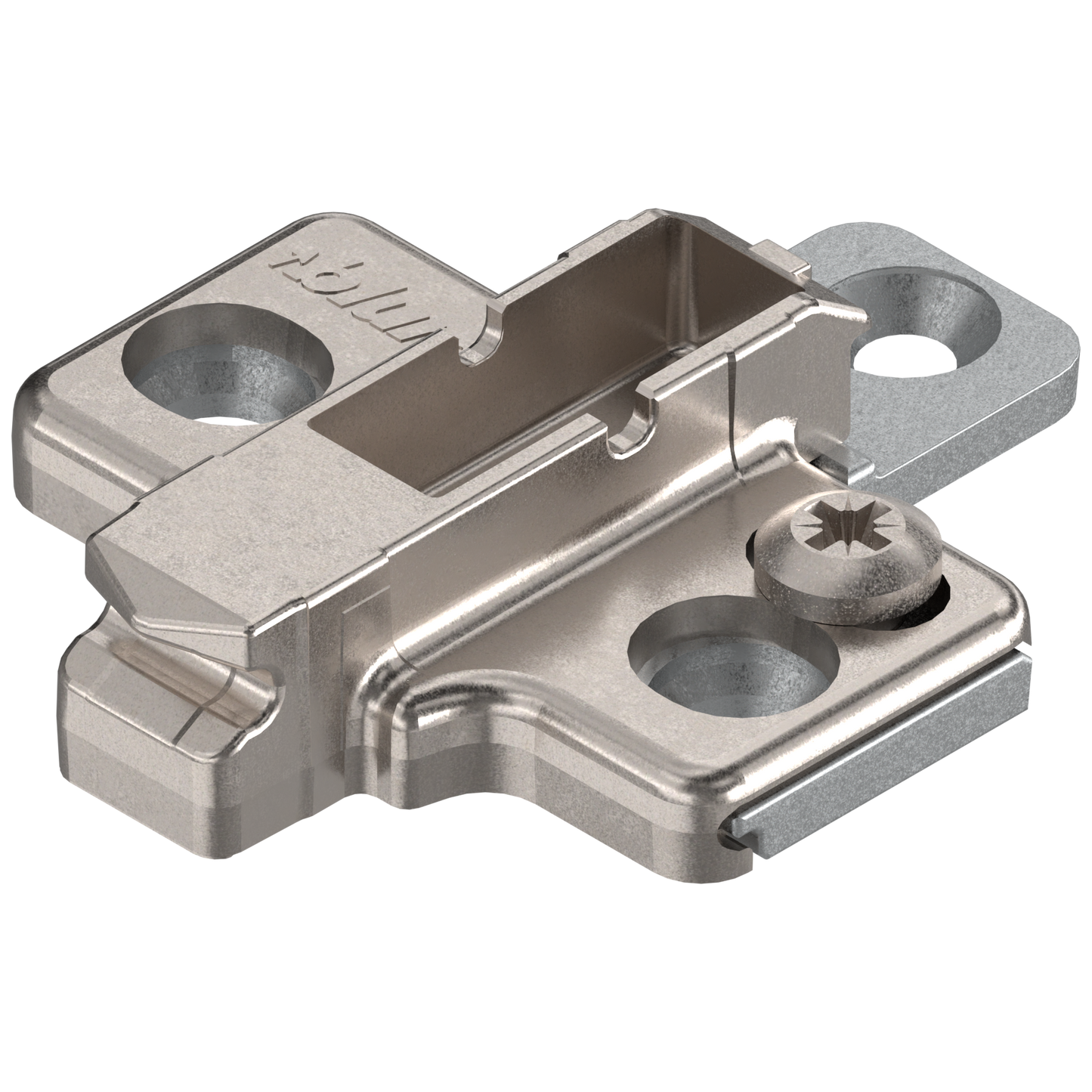 Blum 3 mm Two-piece Cam Adjustable Screw-On European Mounting Plate for Euro Screws