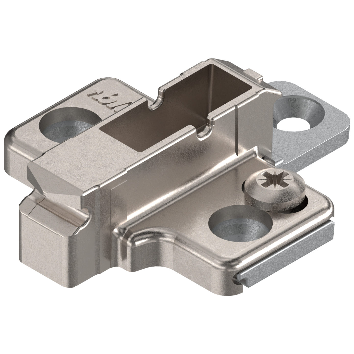 Blum 6 mm Two-piece Cam Adjustable Screw-On European Mounting Plate for Euro Screws