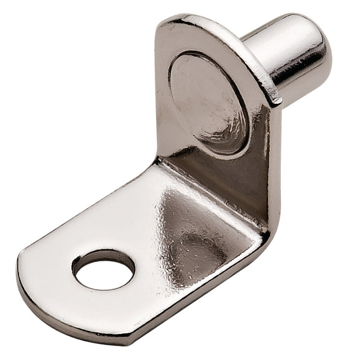 Hafele Angled Nickel Plated Shelf Pin 1/4" with Screw Hole