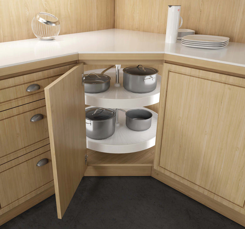 Hafele Plastic Full Circle Two-Tray Base Lazy Susan Set