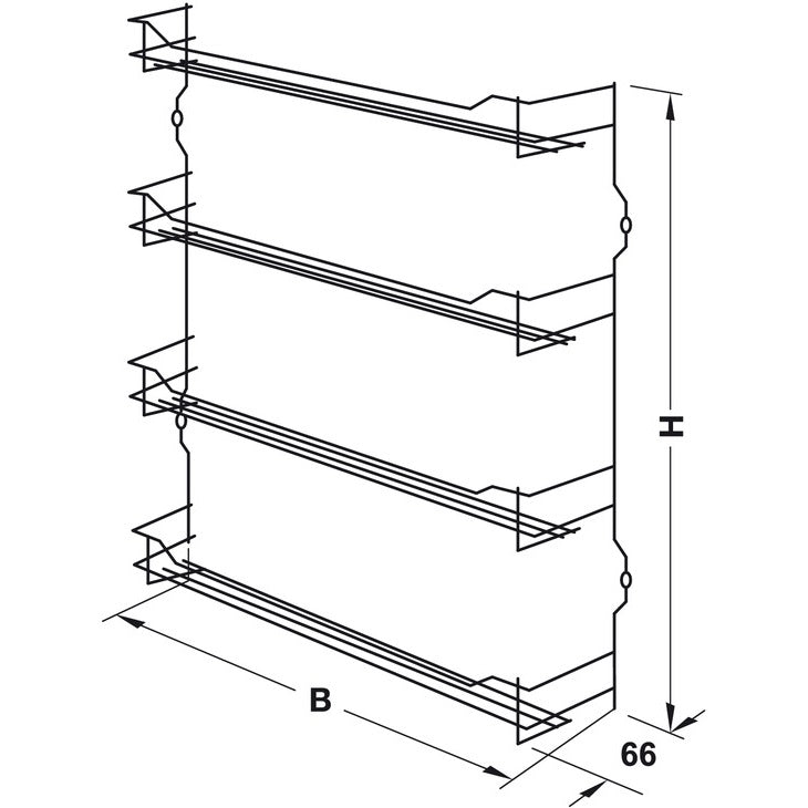Hafele Chrome Wire Spice Rack