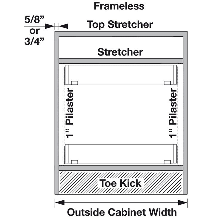 Hafele Maple Roll-Out Tray for Face Frame/Frameless Cabinetry