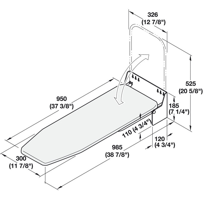 Hafele Ironfix Wall-Mounted Ironing Board