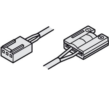 Hafele Loox 3031 24V LED Power Lead with Male Plug and LED Strip Light Clip - Hafele