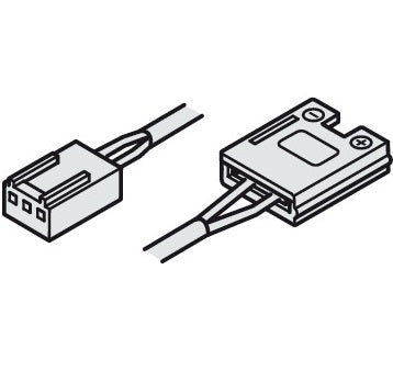 Hafele Loox 3032 24V LED Power Lead with Male Plug and LED Strip Light Clip - Hafele