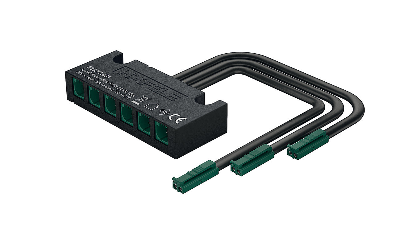 Hafele Loox5 RGB Connect Mesh Adapter for 6-Way Distributor