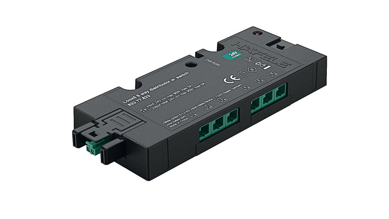 Hafele Loox5 Box-to-Box 6-Way Distributor with Switching Function
