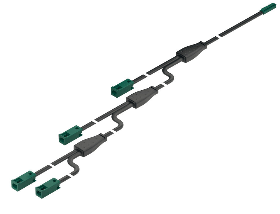 Hafele Loox5 24V 4-Way Power Lead Extension for Monochrome Lights