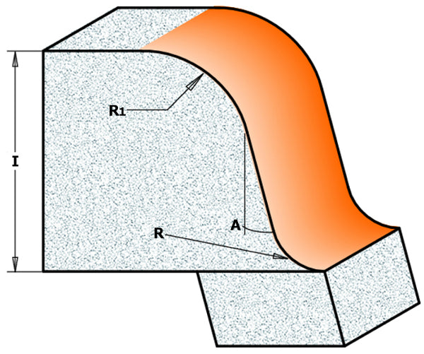 CMT Solid Surface Rounding Over Bowl Router Bit ( Ogee Profile )