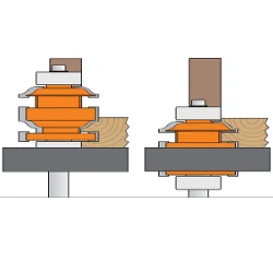 CMT Rail & Stile Router Bit Set, 8/991.521
