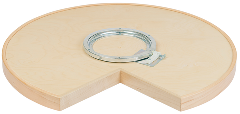 Pie Cut Wood Base Lazy Susan Shelf 2 Pack (Hardware Included), Magnum Series - Century Components