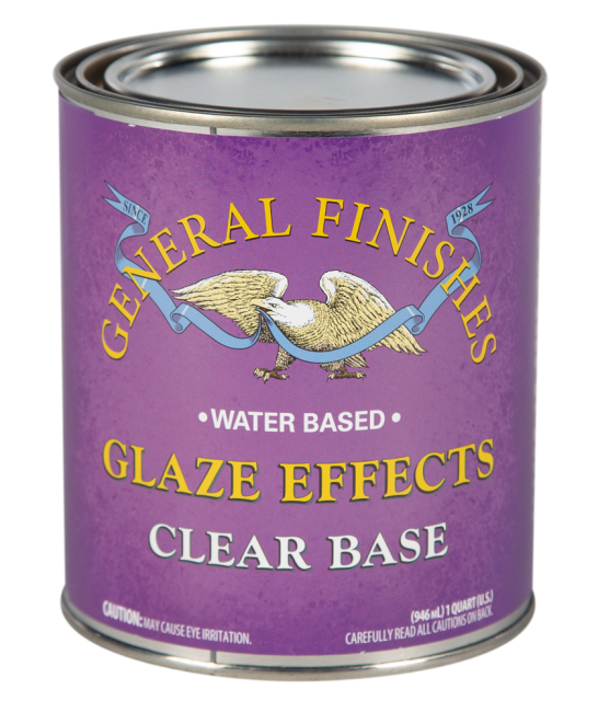 General Finishes Water Based Glaze Clear Base, Finish Effects