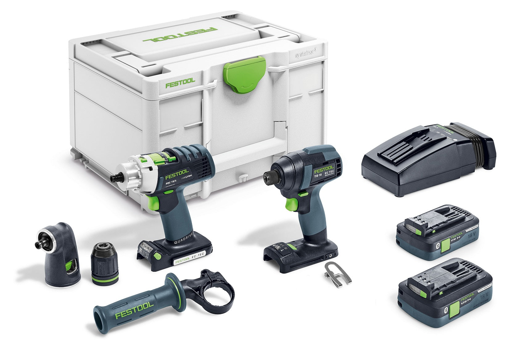 Festool 576490 TID 18 Impact Driver and PDC 18 Drill Driver Combo Kit