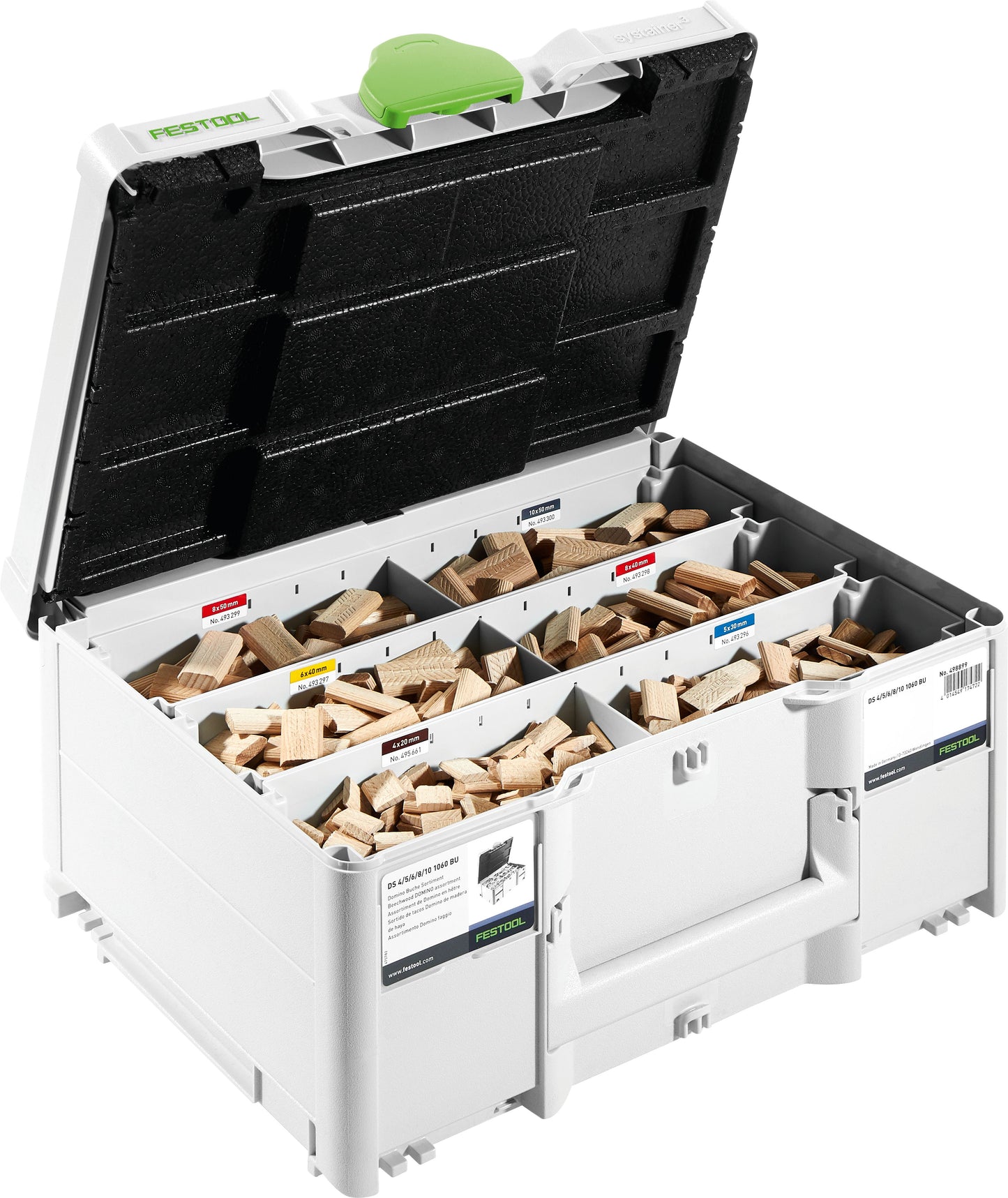 Festool 576794 DF 500 Q Domino Tenons Assortment Systainer