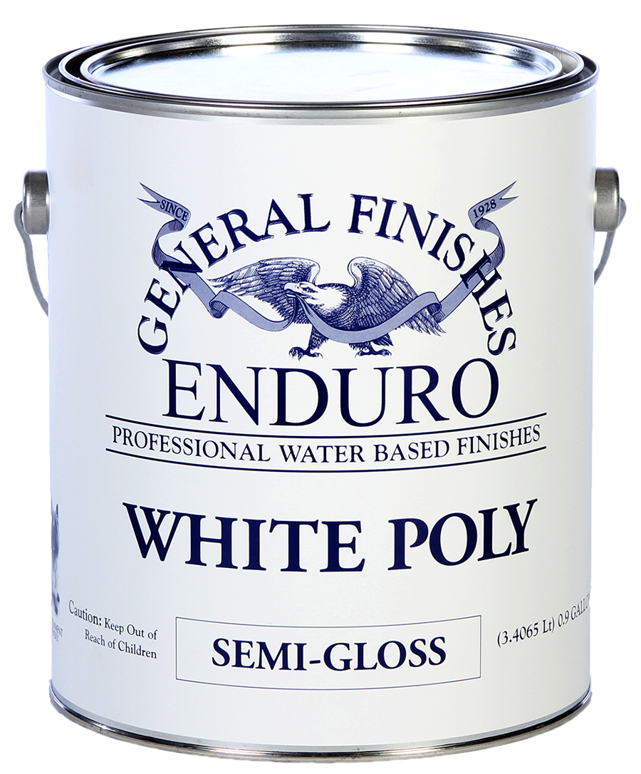 General Finishes Water-Based Brushable White Enamel, Semi-Gloss, Gallon