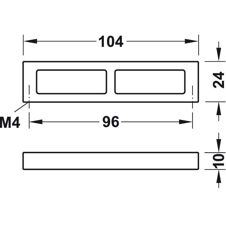 Hafele Nouveau Pull Urban 104 mm length