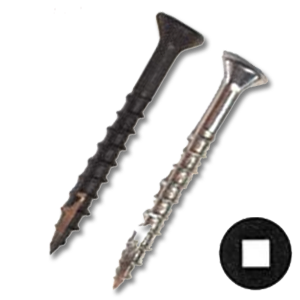 Flat Square Drive Nibbed Type 17 Deep Thread Wood Screw - Intertek