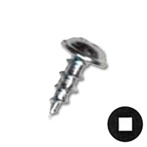 Round Washer Square Drive Deep Thread Wood Screw - Intertek