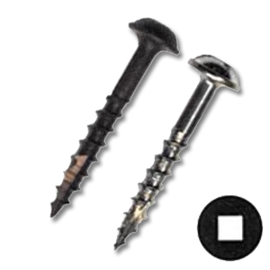 Round Washer Square Drive Type 17 Deep Thread Wood Screw - Intertek