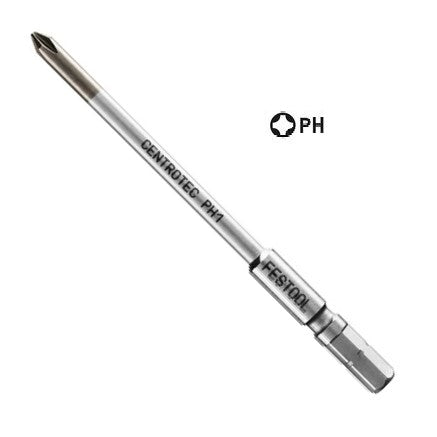 Festool 500844 Centrotec Phillips #1 Driver Bit 100mm, 2 Pack