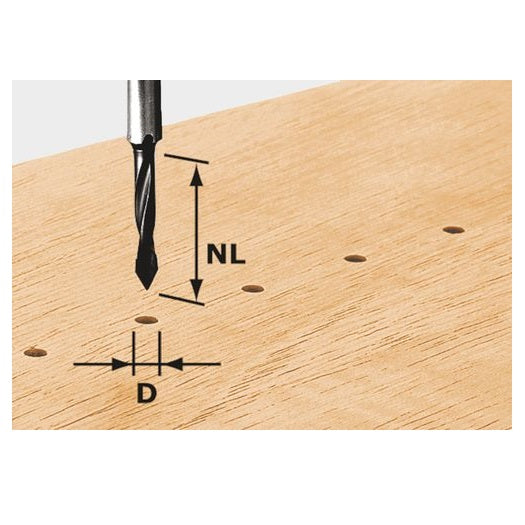 Festool 491064 Dowel Drill Router Bit Spear Point 5x30mm